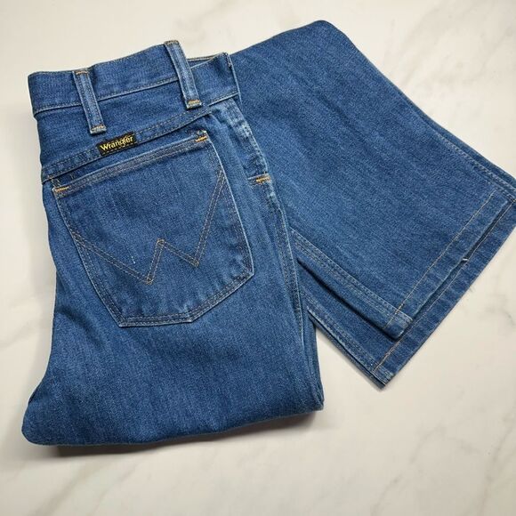 Vintage Wrangler 945 DEN Denim Jeans USA Made  27 Waist 28 Inseam - Picture 1 of 14